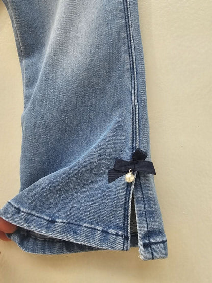 Toddler Bow Flare Denim Pants (2 - 7y) kids outfit