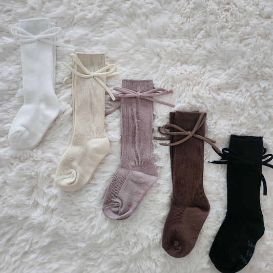 Toddler Bow Non - Slip Knee Socks (1 - 6y) - 5 Colors kids outfit