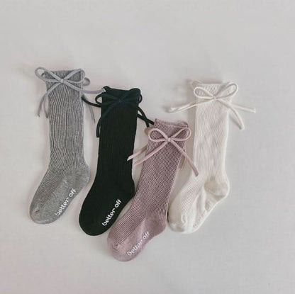 Toddler Bow Non - Slip Knee Socks (1 - 7y) - 4 Colors kids outfit