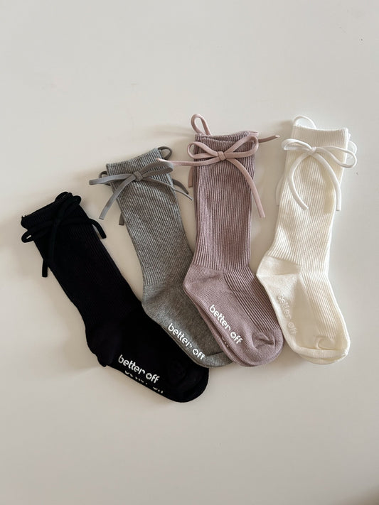 Toddler Bow Non - Slip Knee Socks (1 - 7y) - 4 Colors kids outfit