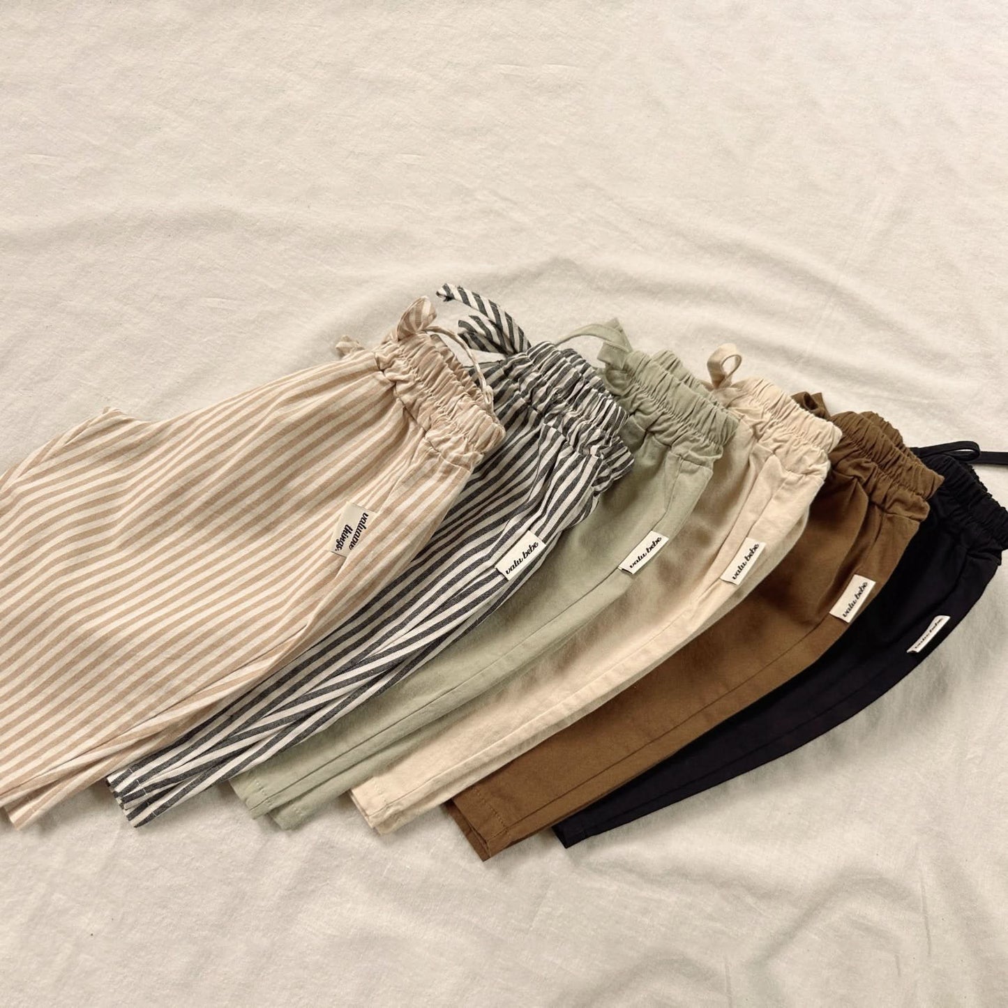 Toddler Chino Drawstring Pull - On Pants (3 - 6m) - Mint kids outfit