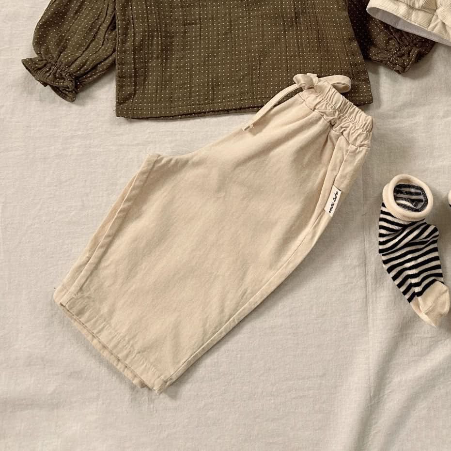 Toddler Chino Drawstring Pull - On Pants (3 - 6m) - Mint kids outfit