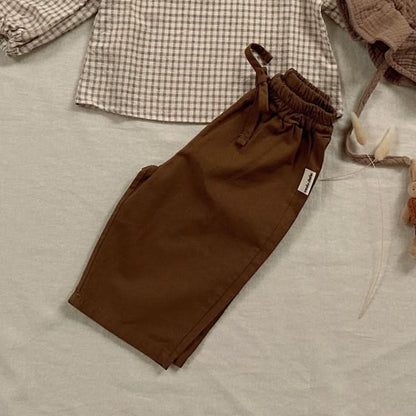 Toddler Chino Drawstring Pull - On Pants (3 - 6m) - Mint kids outfit