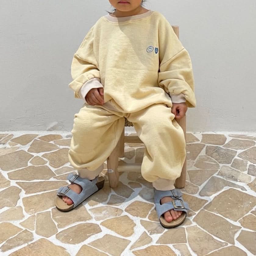 Toddler Colorblock Rib Trim Sweatshirt and Jogger Pants Set (1 - 5y) - 2 Colors kids outfit