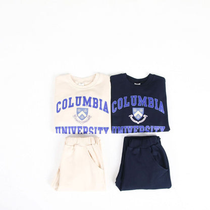 Toddler 'COLUMBIA UNIVERSITY' Sweatshirt and Jogger Pants Set (3 - 8y) - 2 Colors kids outfit