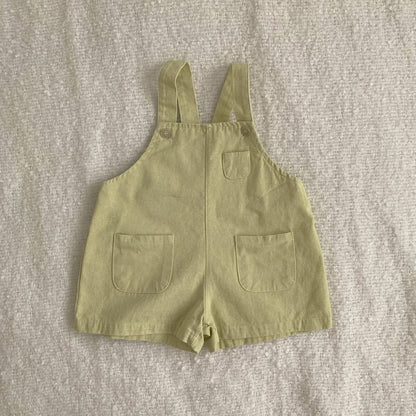 Toddler Comfy Pocket Cotton Shortalls (1 - 6y) kids outfit