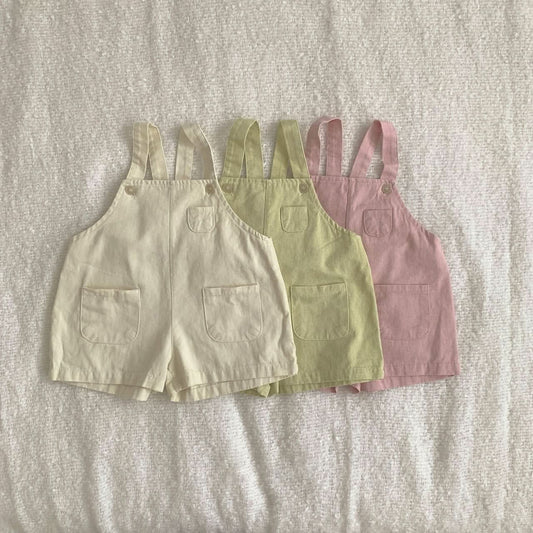 Toddler Comfy Pocket Cotton Shortalls (1 - 6y) kids outfit