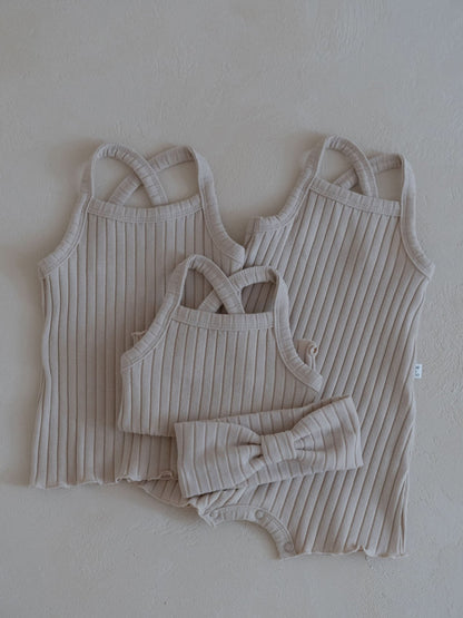 Toddler Cotton Ribbed Cami and Shorts Set (6m - 6y) - 6 Colors kids outfit