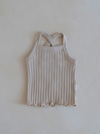 Toddler Cotton Ribbed Cami and Shorts Set (6m - 6y) - 6 Colors kids outfit