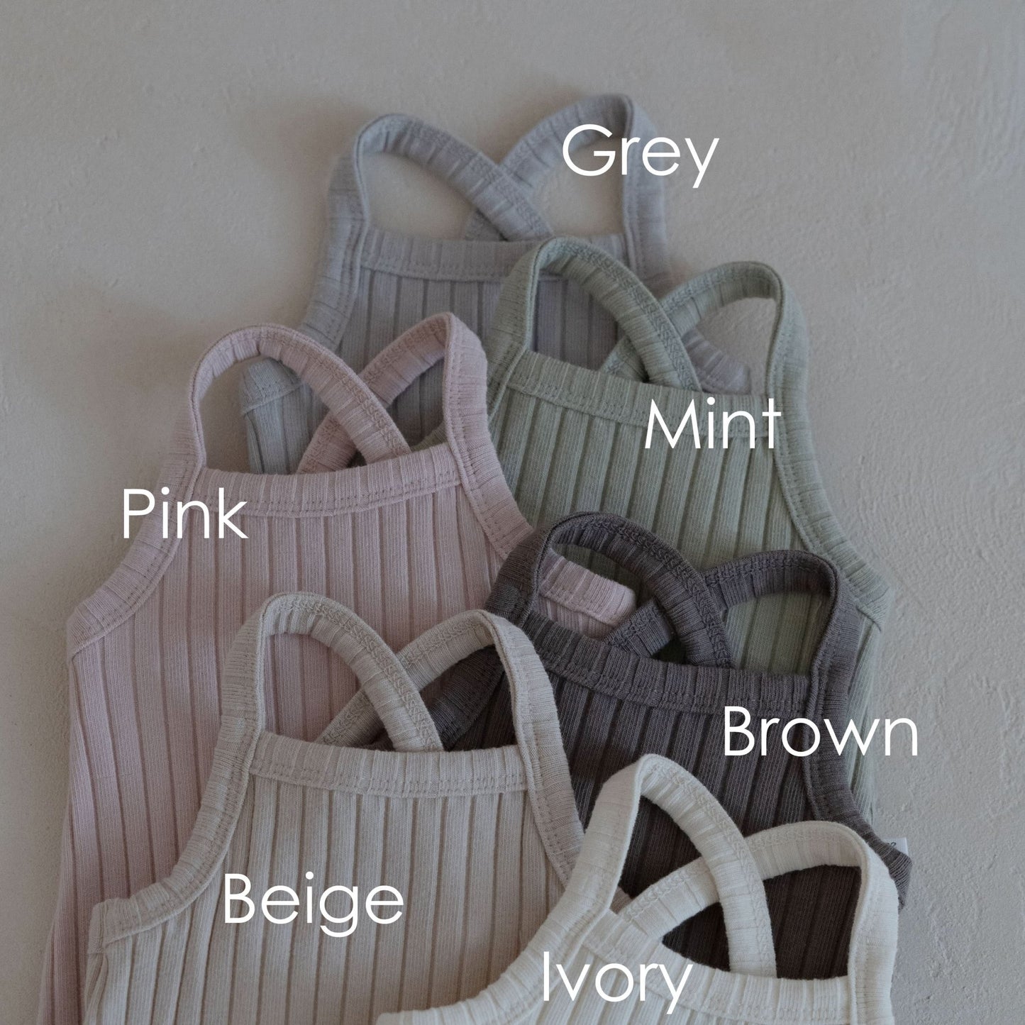 Toddler Cotton Ribbed Cami and Shorts Set (6m - 6y) - 6 Colors kids outfit