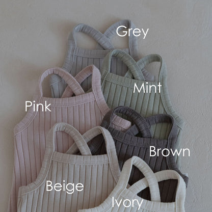 Toddler Cotton Ribbed Cami and Shorts Set (6m - 6y) - 6 Colors kids outfit
