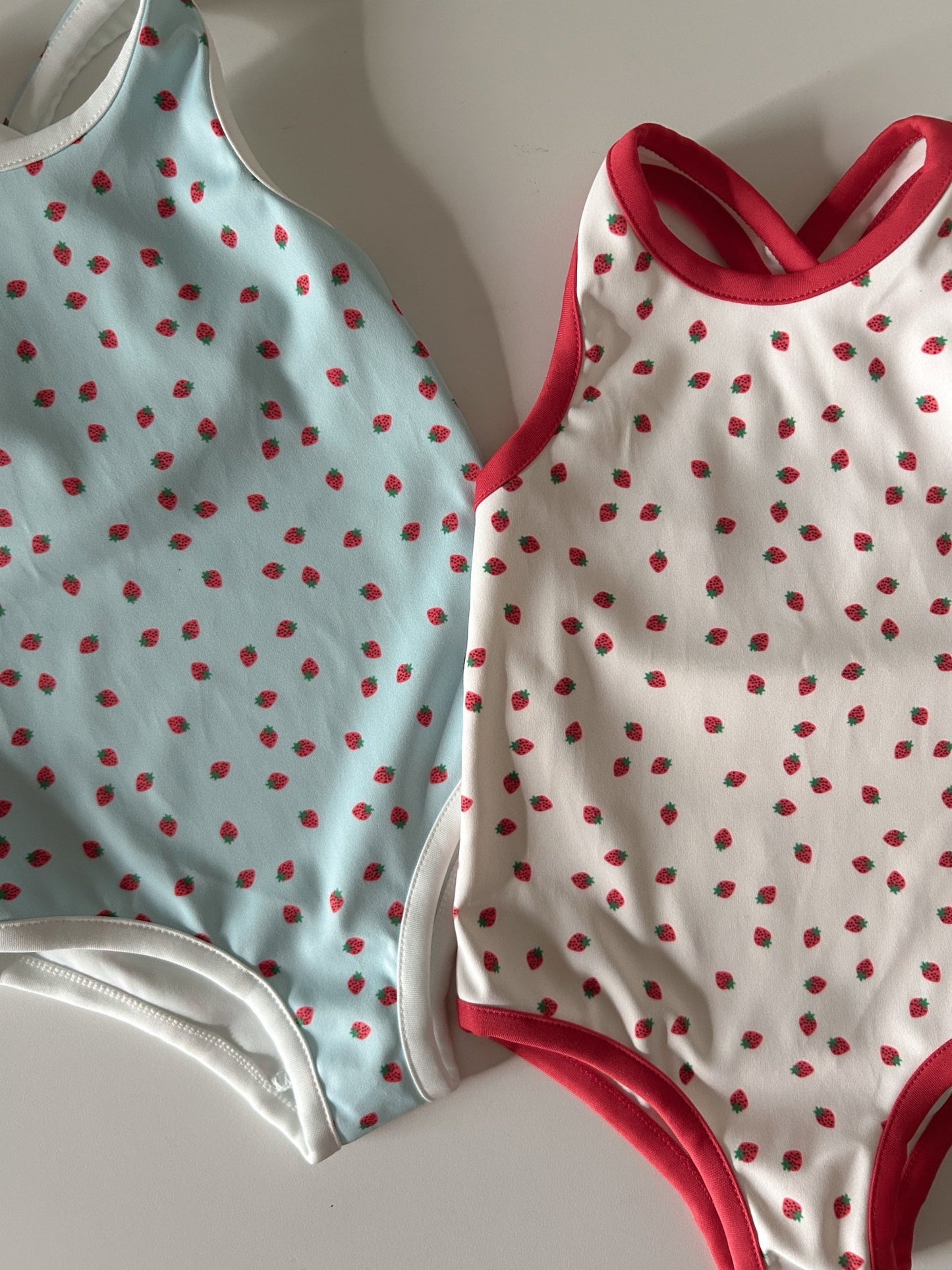 Toddler Cross Back Strawberry One - Piece Swimsuit (1 - 5y) - 2 Colors kids outfit