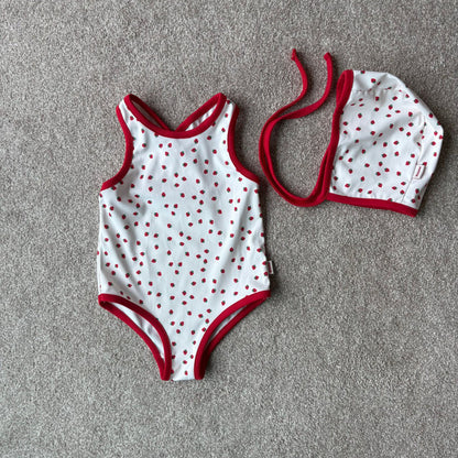 Toddler Cross Back Strawberry One - Piece Swimsuit (1 - 5y) - 2 Colors kids outfit