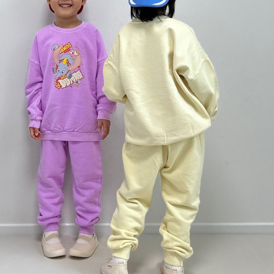 Toddler Disney Dumbo Print Cotton Sweatshirt and Jogger Pants Set (2 - 7y) - 2 Colors kids outfit