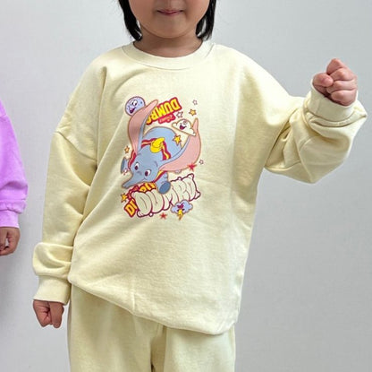 Toddler Disney Dumbo Print Cotton Sweatshirt and Jogger Pants Set (2 - 7y) - 2 Colors kids outfit