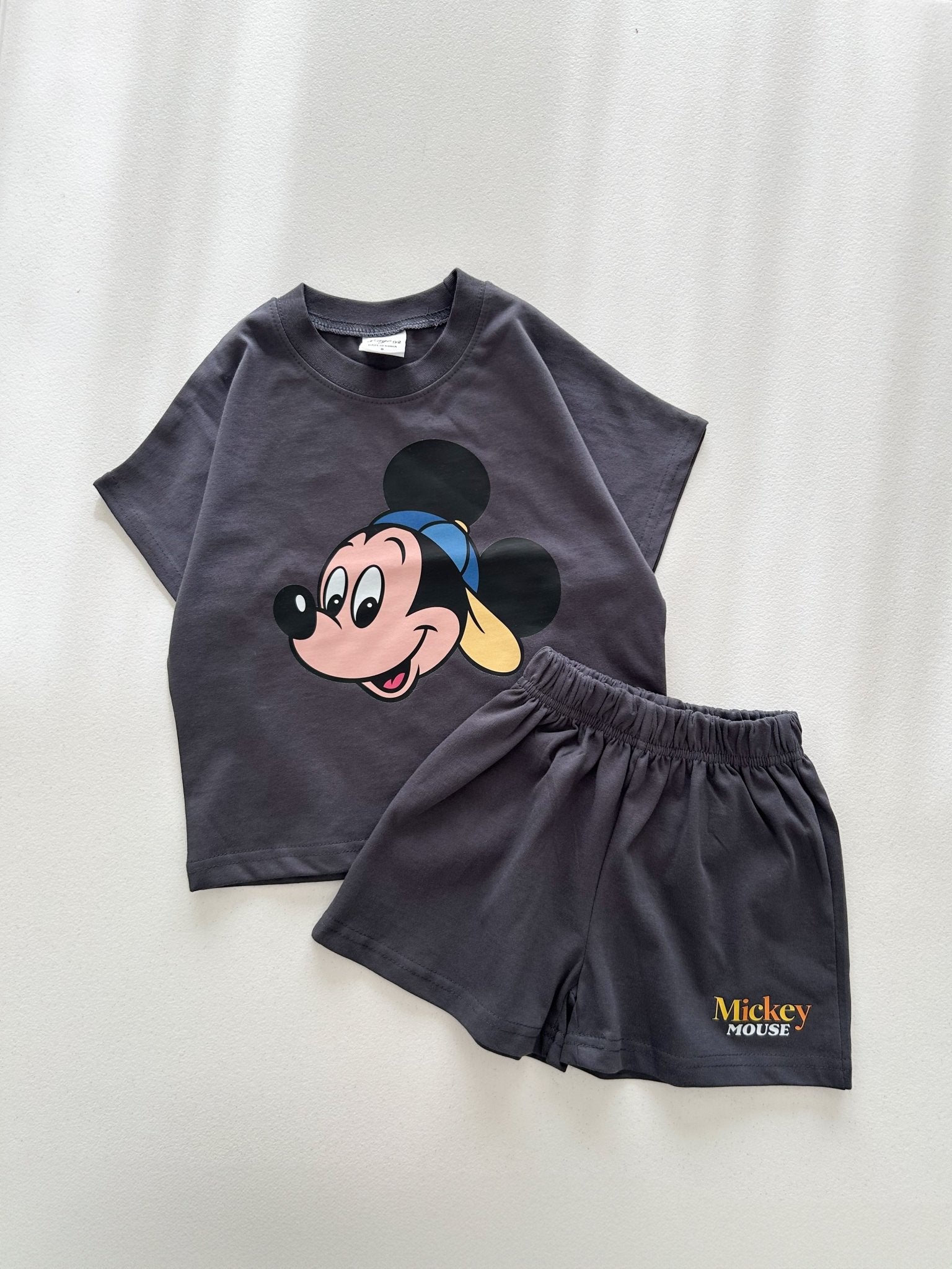 Toddler Disney Friends Happy Face Short Sleeve Top and Shorts Set (2 - 7y) - 5 Colors kids outfit