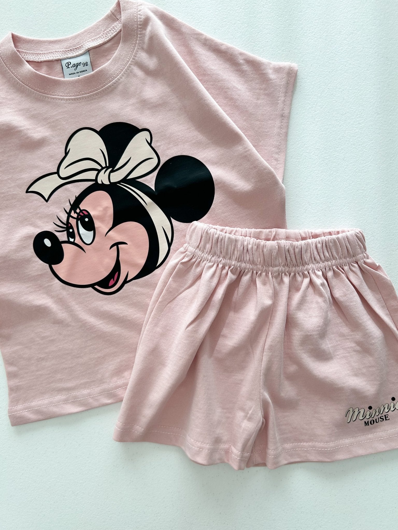 Toddler Disney Friends Happy Face Short Sleeve Top and Shorts Set (2 - 7y) - 5 Colors kids outfit