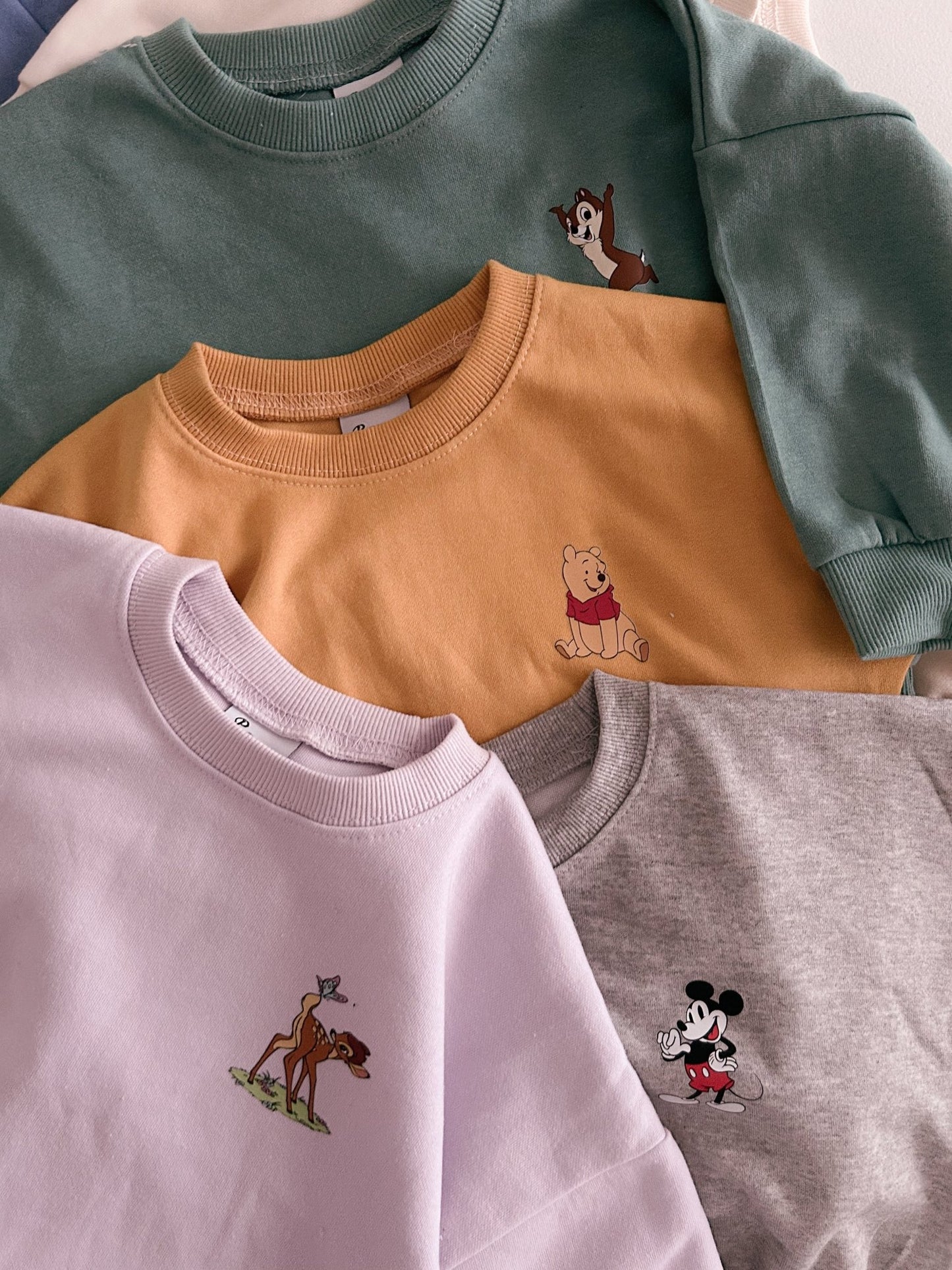 Toddler Disney Friends Left Chest Print Sweatshirt and Jogger Pants Set (2 - 7y) - 10 Colors kids outfit