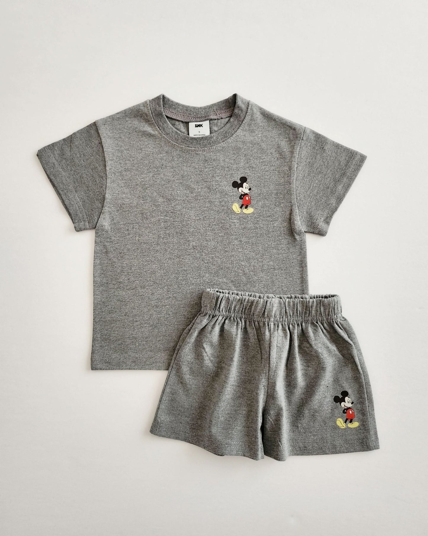 Toddler Disney Friends Left Chest Print T-Shirt and Shorts Set (2 - 6y) - 7 Colors kids outfit