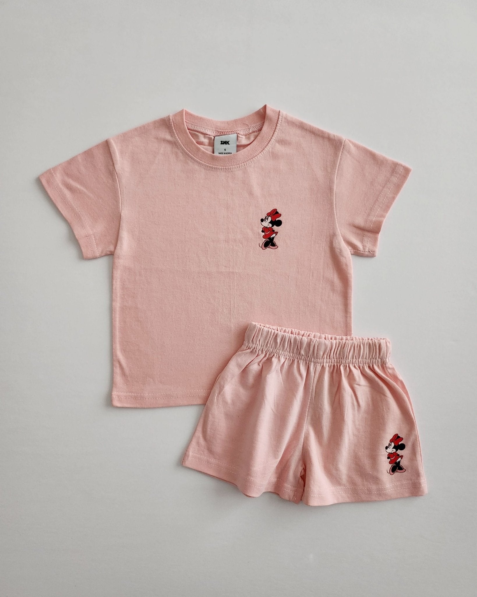 Toddler Disney Friends Left Chest Print T-Shirt and Shorts Set (2 - 6y) - 7 Colors kids outfit