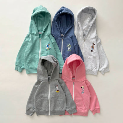 Toddler Disney Friends Long Sleeve Zip - Up Hoodie (2 - 7y) - 5 Colors kids outfit