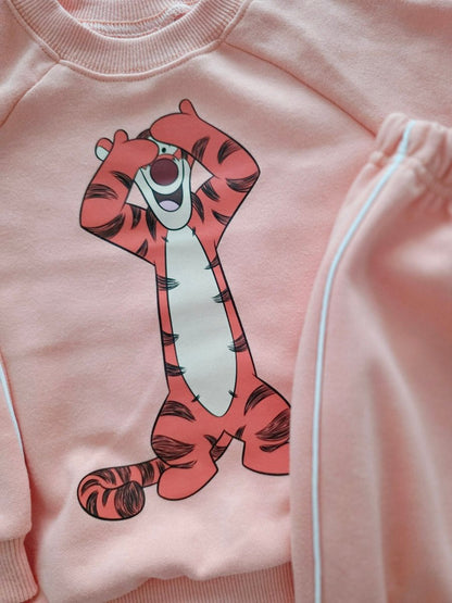 Toddler Disney Friends Piping Trim Sweatshirt and Jogger Pants Set (1 - 7y) - 5 Colors kids outfit