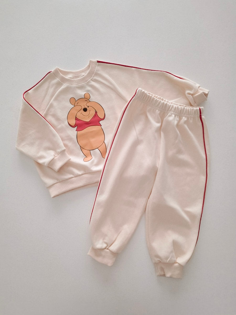 Toddler Disney Friends Piping Trim Sweatshirt and Jogger Pants Set (1 - 7y) - 5 Colors kids outfit