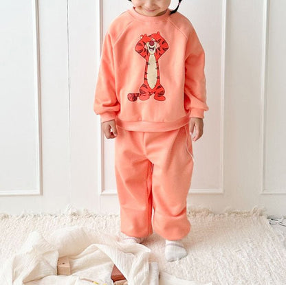 Toddler Disney Friends Piping Trim Sweatshirt and Jogger Pants Set (1 - 7y) - 5 Colors kids outfit