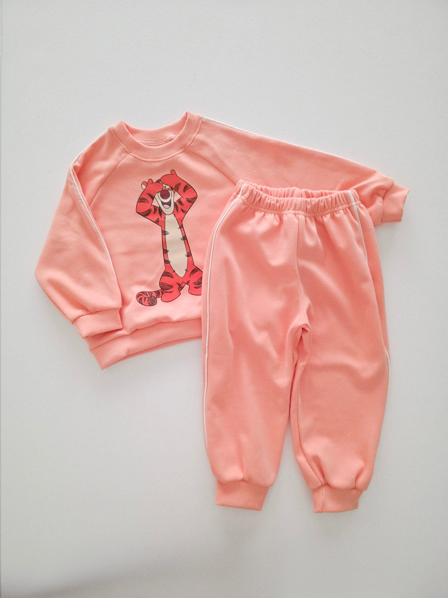 Toddler Disney Friends Piping Trim Sweatshirt and Jogger Pants Set (1 - 7y) - 5 Colors kids outfit