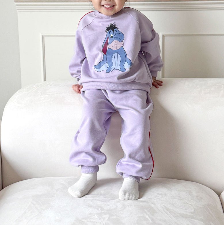 Toddler Disney Friends Piping Trim Sweatshirt and Jogger Pants Set (1 - 7y) - 5 Colors kids outfit