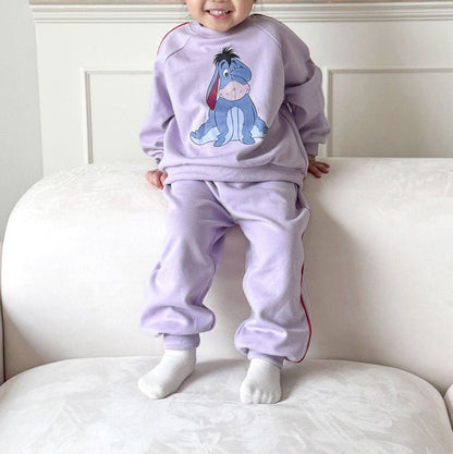 Toddler Disney Friends Piping Trim Sweatshirt and Jogger Pants Set (1 - 7y) - 5 Colors kids outfit