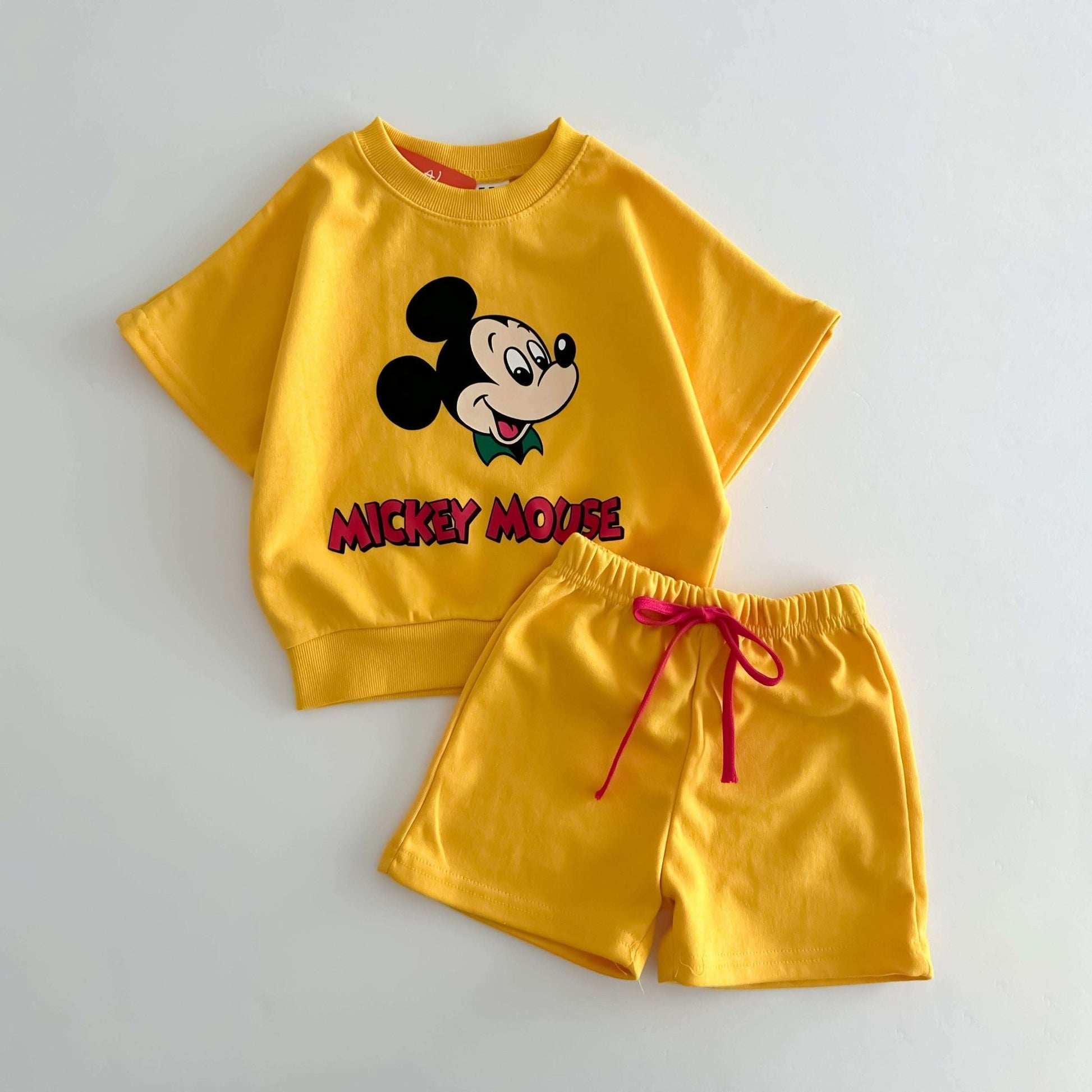 Toddler Disney Friends Print Short Sleeve Top and Shorts Set (18m - 6y) - 6 Colors kids outfit