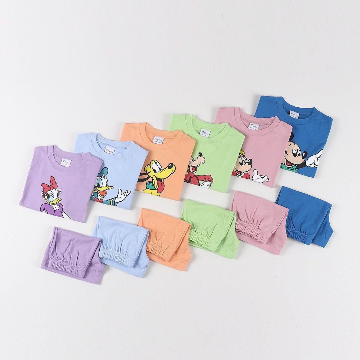 Toddler Disney Friends Short Sleeve Top and Shorts Set (2 - 8y) - 6 Colors kids outfit