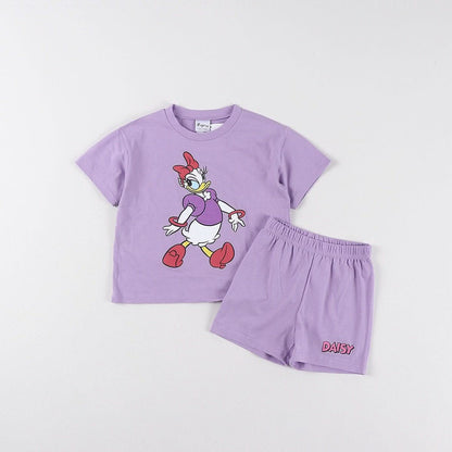 Toddler Disney Friends Short Sleeve Top and Shorts Set (2 - 8y) - 6 Colors kids outfit