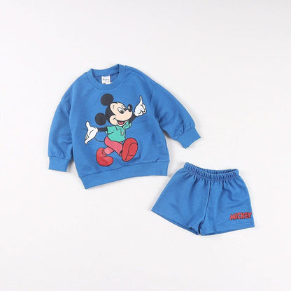 Toddler Disney Friends Sweatshirt and Shorts Set (2 - 12y) - 6 Colors kids outfit