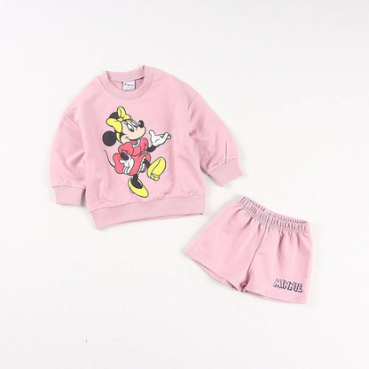 Toddler Disney Friends Sweatshirt and Shorts Set (2 - 12y) - 6 Colors kids outfit