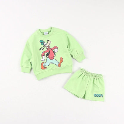 Toddler Disney Friends Sweatshirt and Shorts Set (2 - 12y) - 6 Colors kids outfit