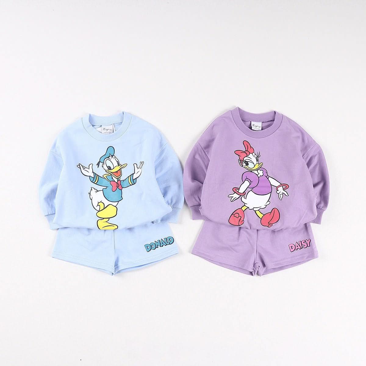 Toddler Disney Friends Sweatshirt and Shorts Set (2 - 12y) - 6 Colors kids outfit