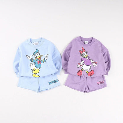 Toddler Disney Friends Sweatshirt and Shorts Set (2 - 12y) - 6 Colors kids outfit