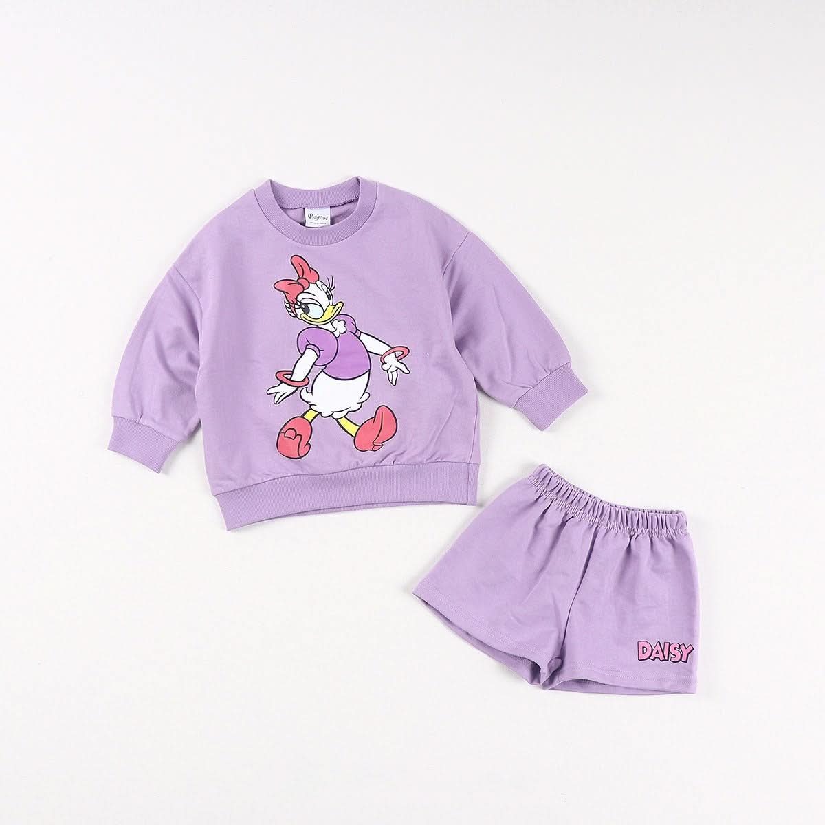 Toddler Disney Friends Sweatshirt and Shorts Set (2 - 12y) - 6 Colors kids outfit