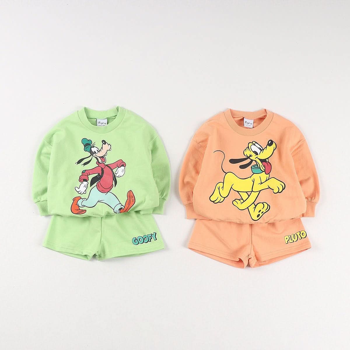 Toddler Disney Friends Sweatshirt and Shorts Set (2 - 12y) - 6 Colors kids outfit