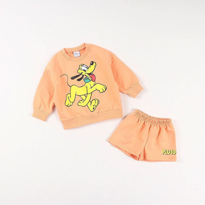Toddler Disney Friends Sweatshirt and Shorts Set (2 - 12y) - 6 Colors kids outfit