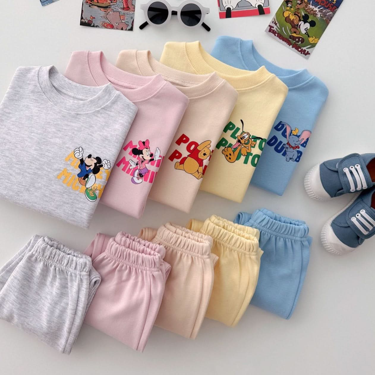 Toddler Disney Fun Friends Sweatshirt and Pants Set (1-5y) - 5 Colors kids outfit