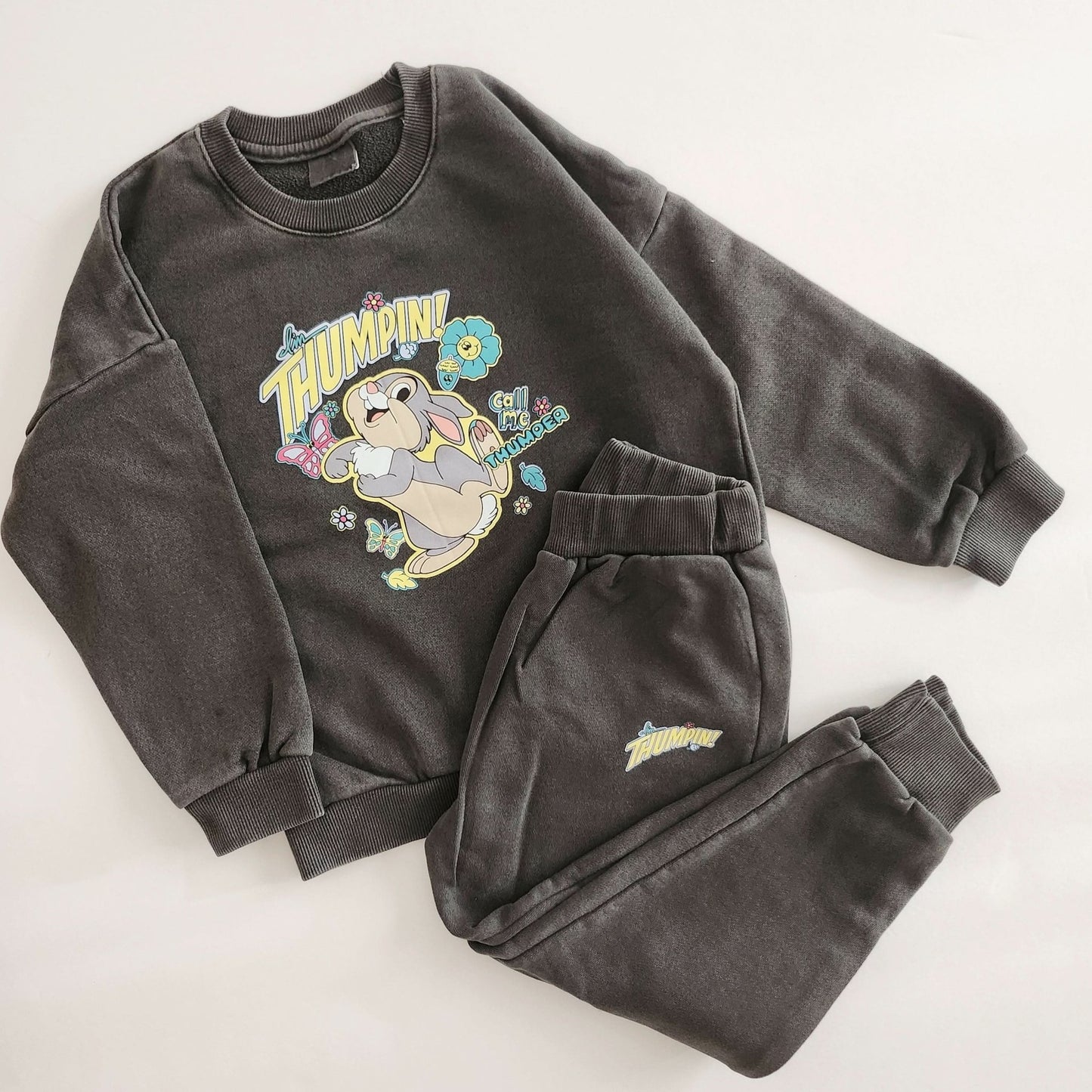 Toddler Disney Garment - Dyed Sweatshirt and Jogger Pants Set (2 - 6y) - 3 Colors kids outfit
