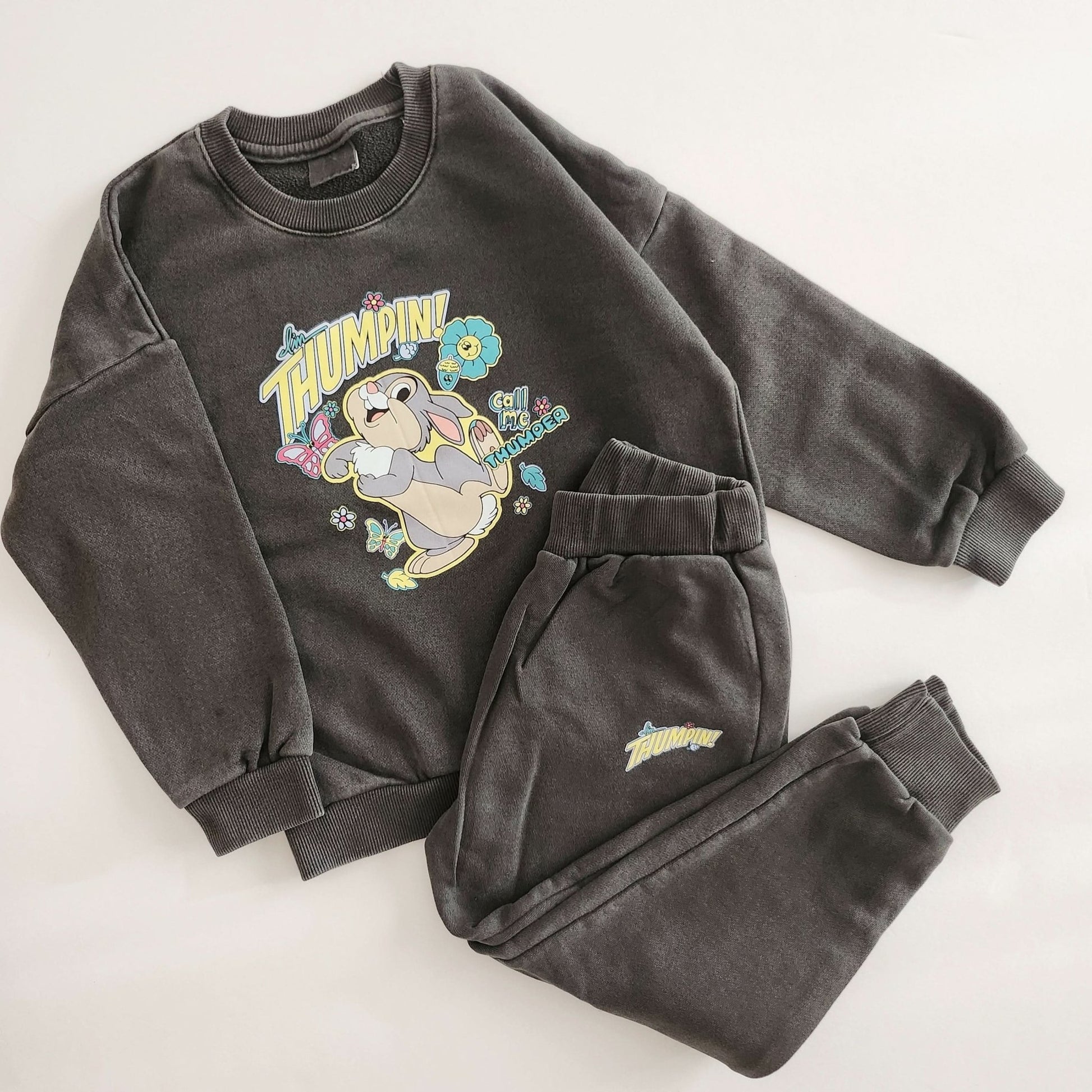 Toddler Disney Garment - Dyed Sweatshirt and Jogger Pants Set (2 - 6y) - 3 Colors kids outfit