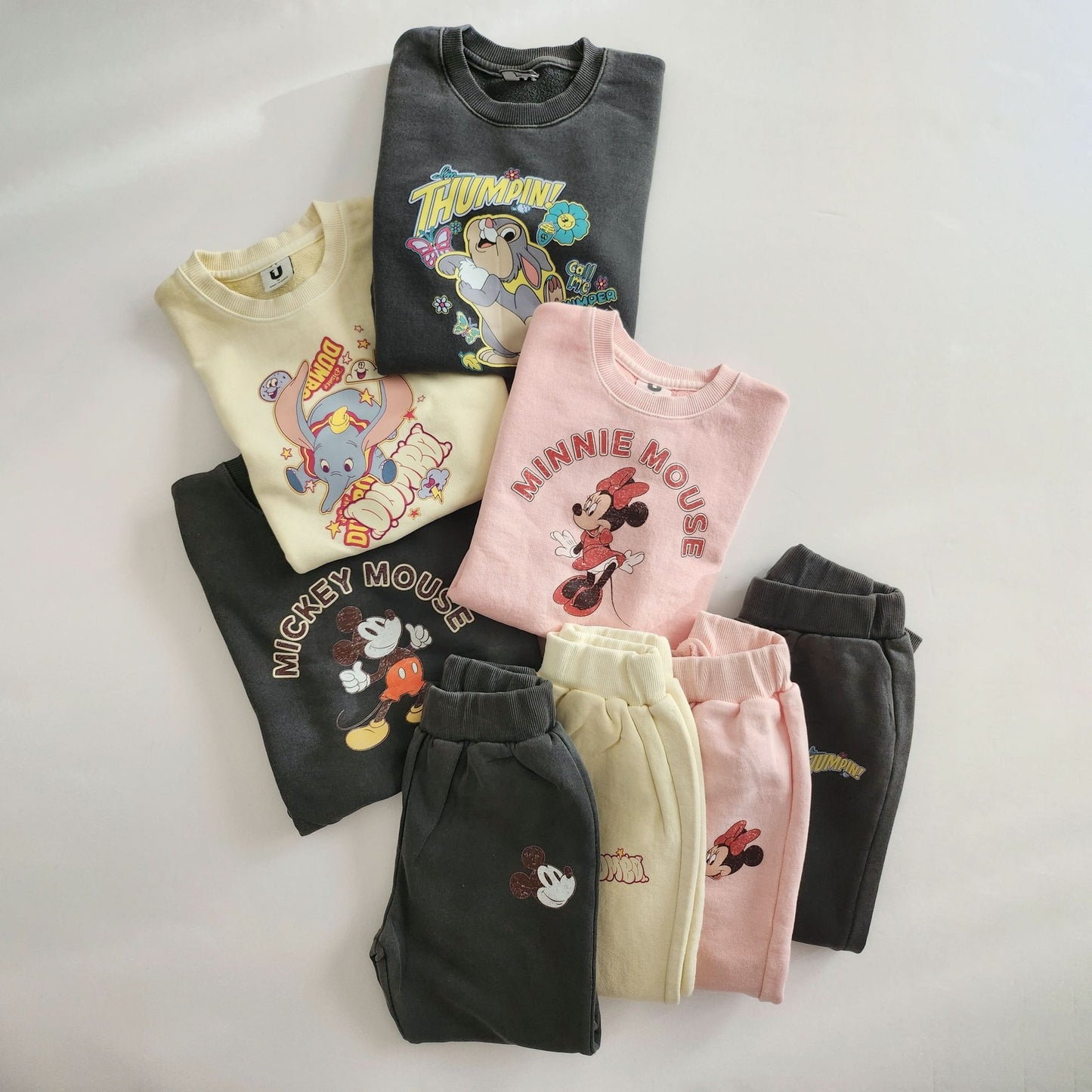 Toddler Disney Garment - Dyed Sweatshirt and Jogger Pants Set (2 - 6y) - 3 Colors kids outfit