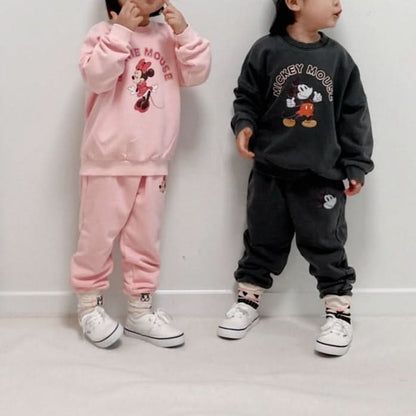Toddler Disney Garment - Dyed Sweatshirt and Jogger Pants Set (2 - 6y) - 3 Colors kids outfit
