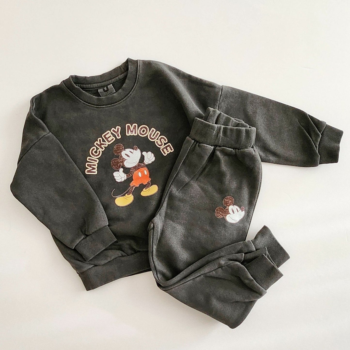 Toddler Disney Garment - Dyed Sweatshirt and Jogger Pants Set (2 - 6y) - 3 Colors kids outfit