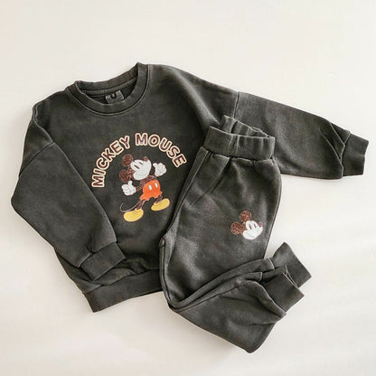 Toddler Disney Garment - Dyed Sweatshirt and Jogger Pants Set (2 - 6y) - 3 Colors kids outfit