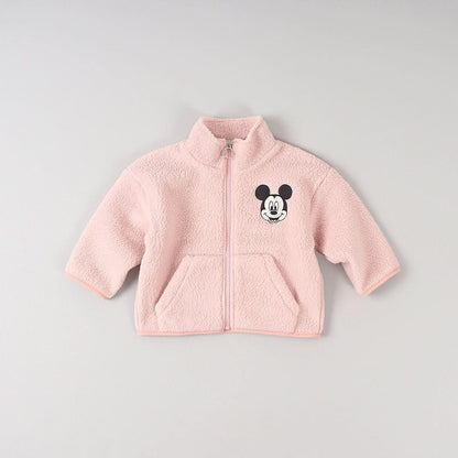 Toddler Disney Mickey Embroidery Fleece Zip - up Jacket (2 - 8y) - 6 Colors kids outfit